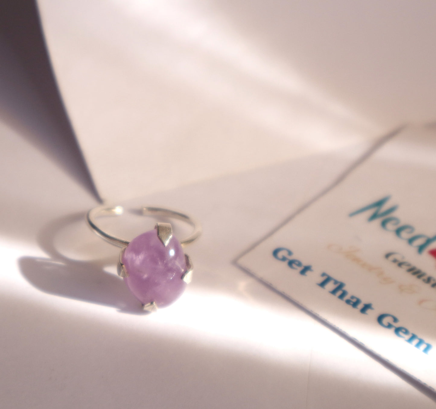925 Sterling Silver Ring With Amethyst Clarity Gemstone
