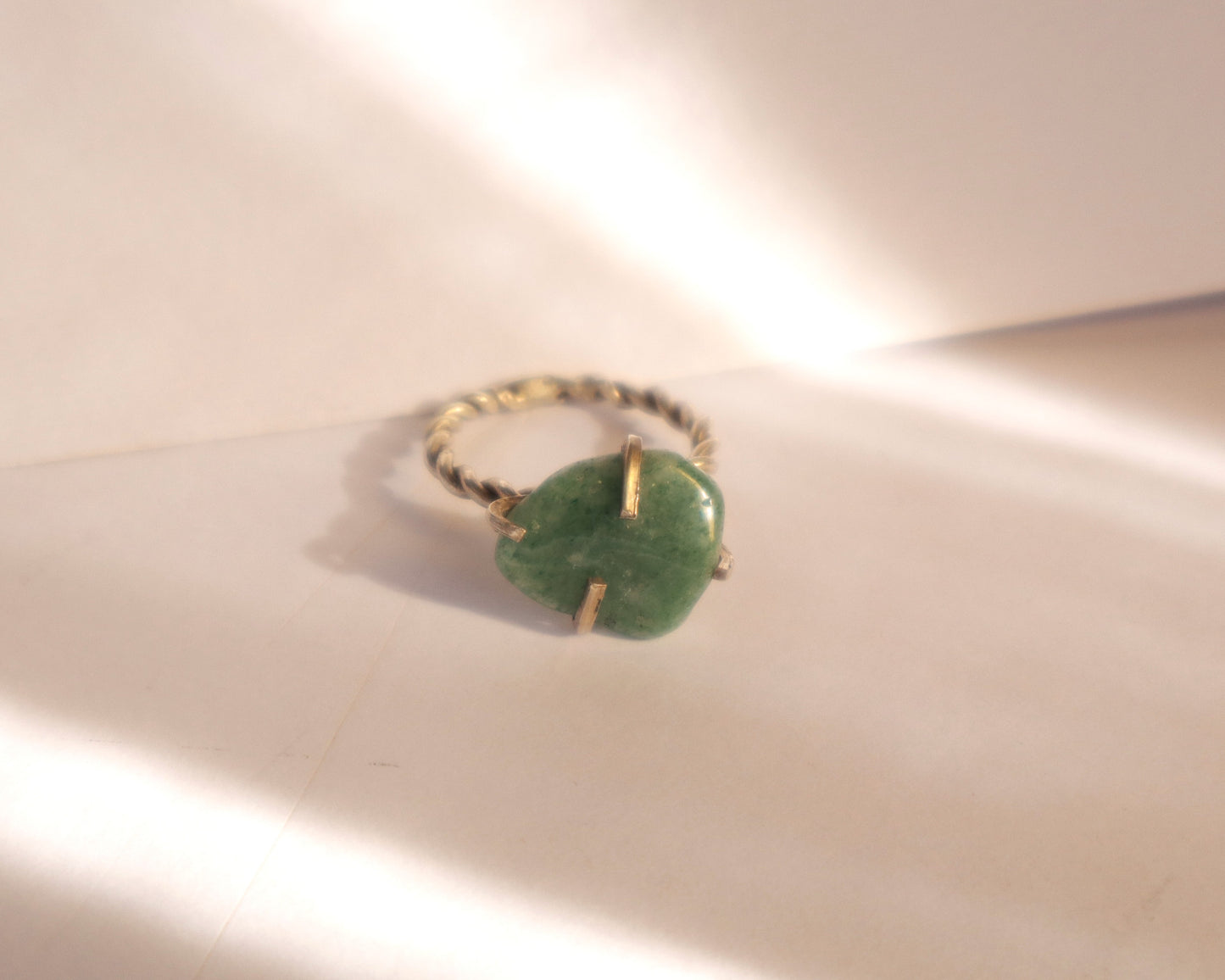 925 Sterling Silver Ring with Aventurine Abundance Stone