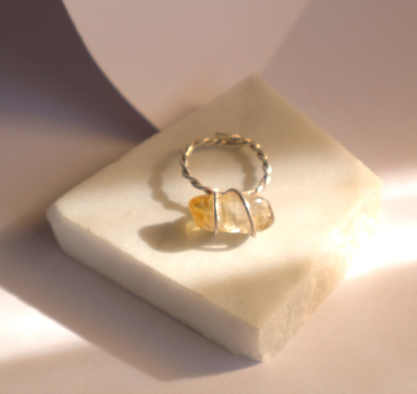 925 Sterling Silver Ring with Citrine Wealth & Abundance Stone