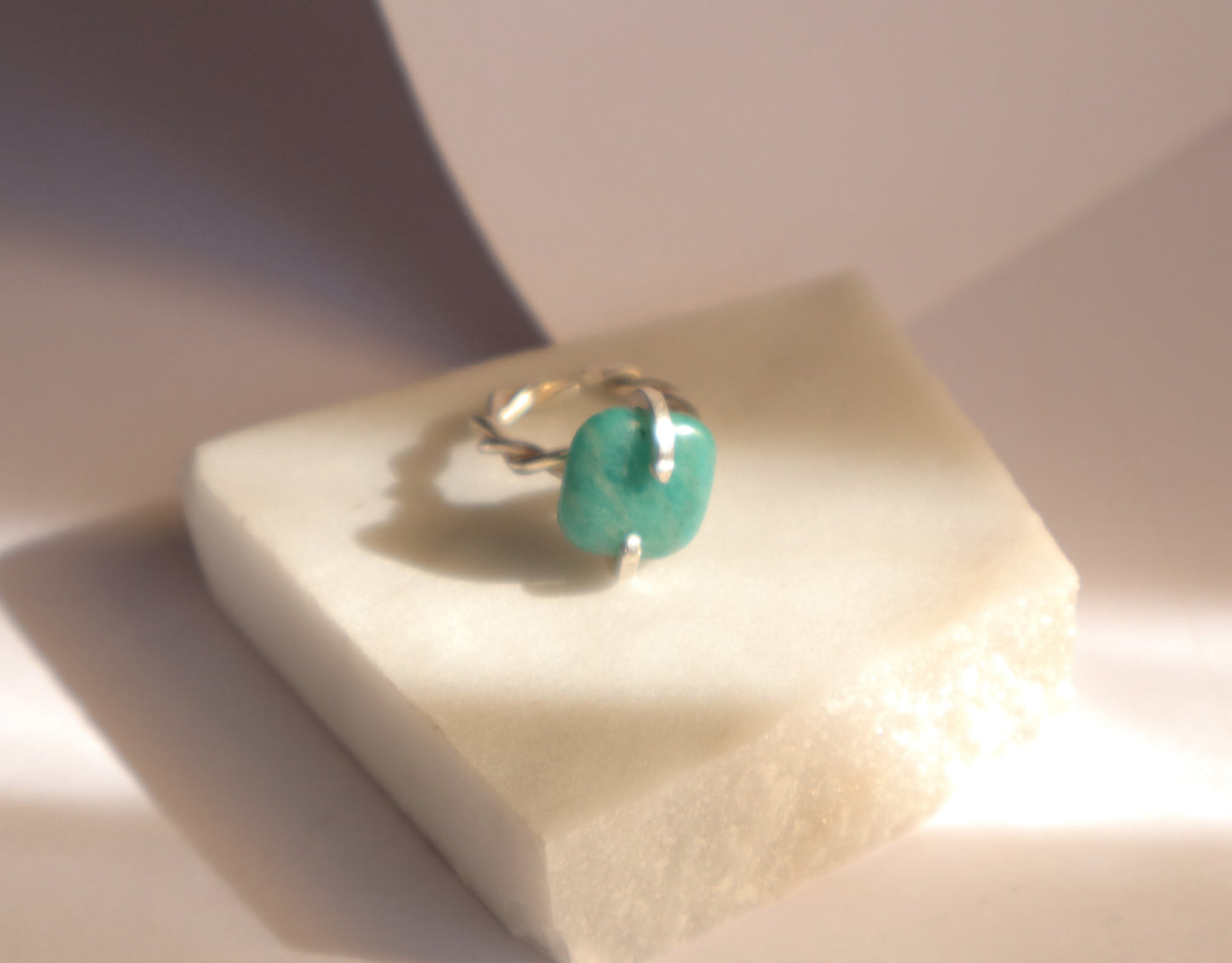 925 Sterling Silver Ring with Amazonite Tranquility Stone