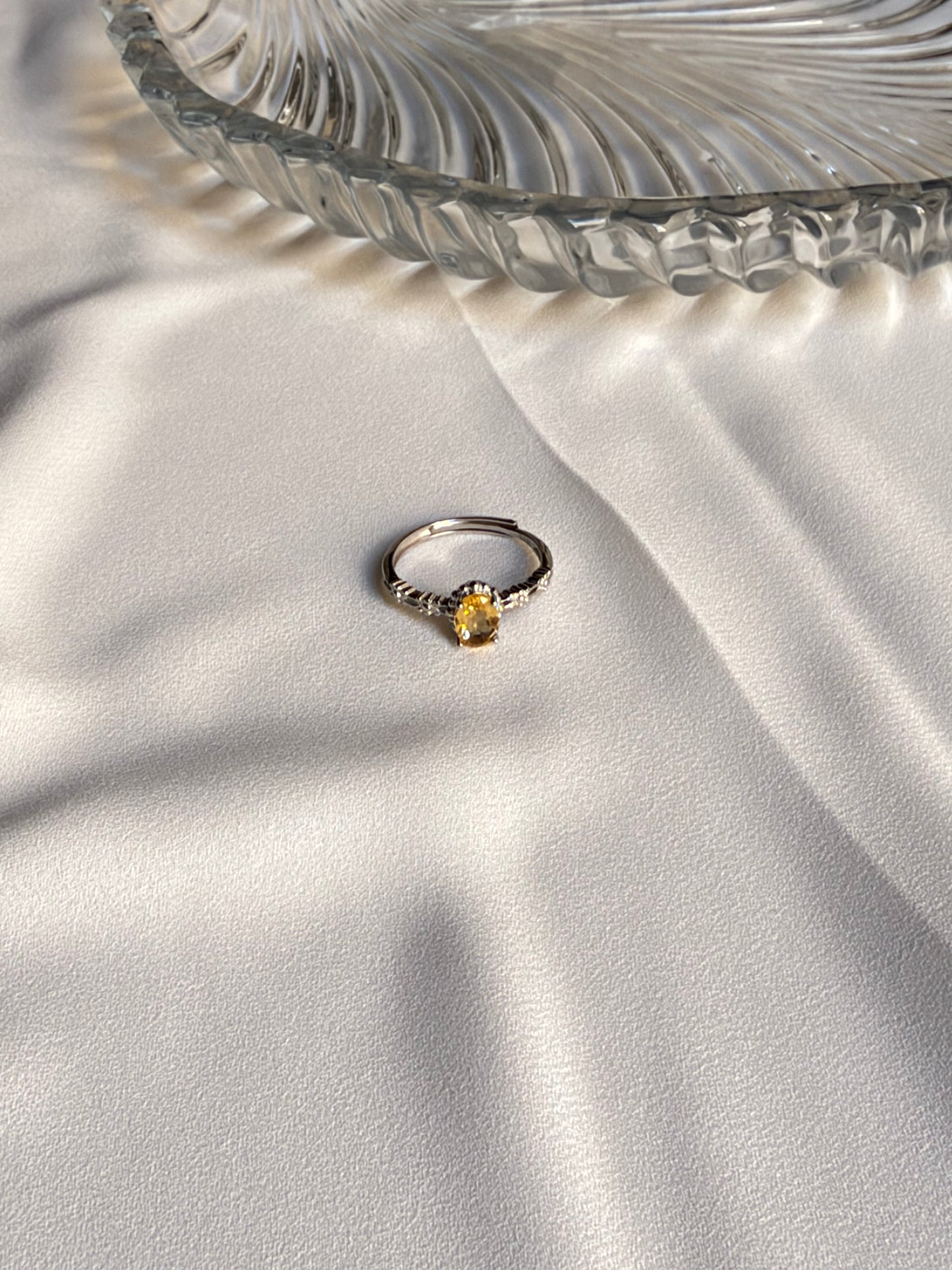 Blue Topaz, Citrine, Amethyst, & Peridot 925 Sterling Silver Adjustable Rings