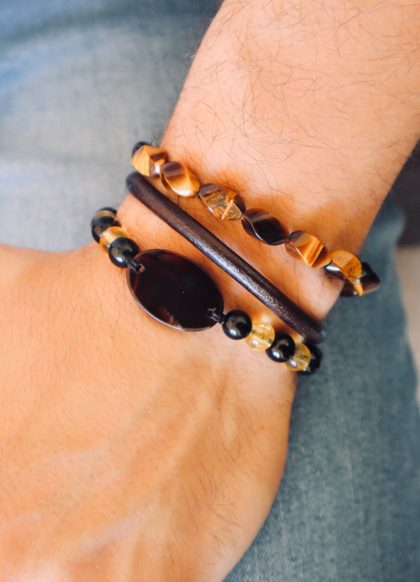 Citrine & Black Onyx Confidence & Wealth Bracelet