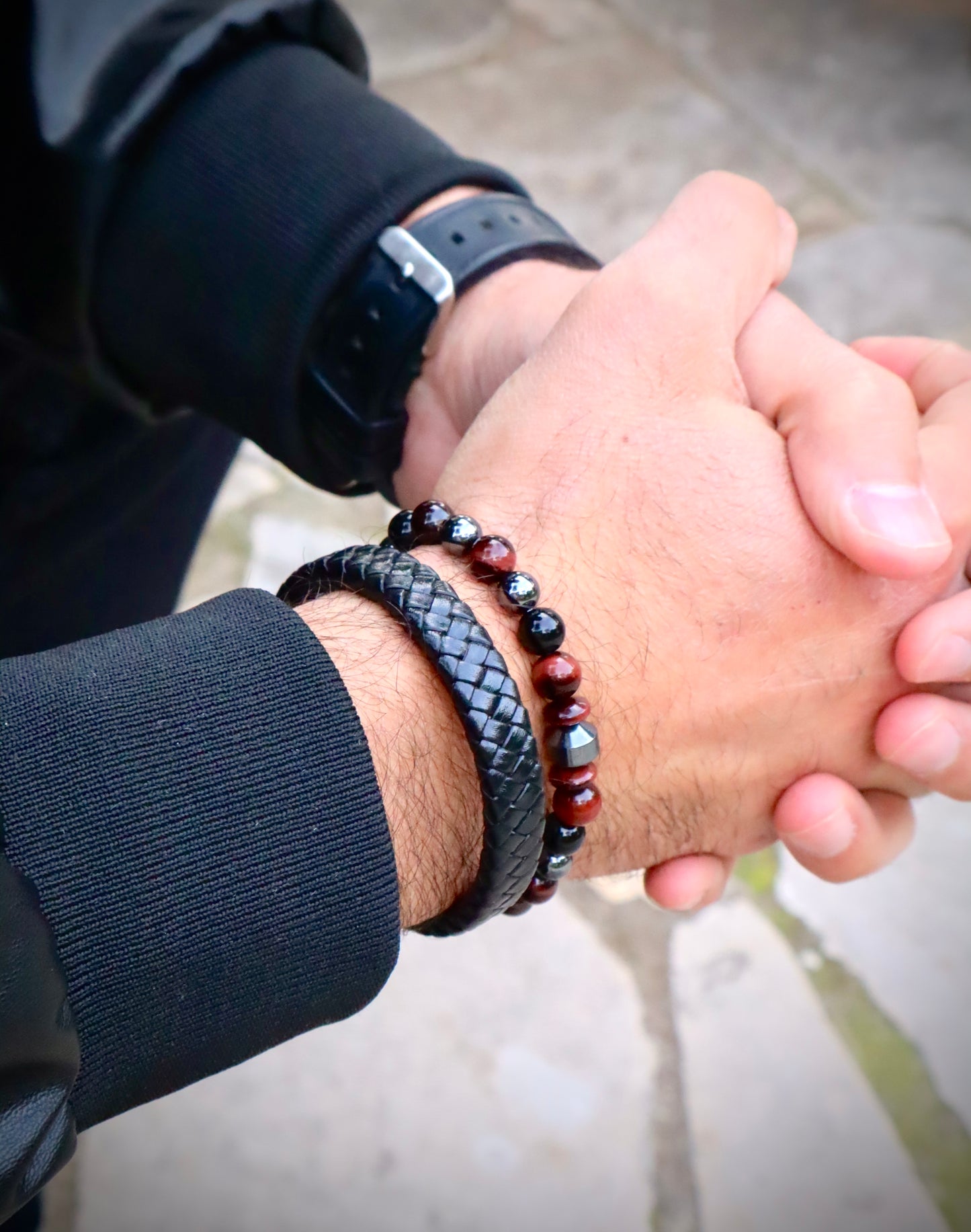 Red Tiger’s Eye, Hematite, & Black Onyx Power & Positivity Bracelet