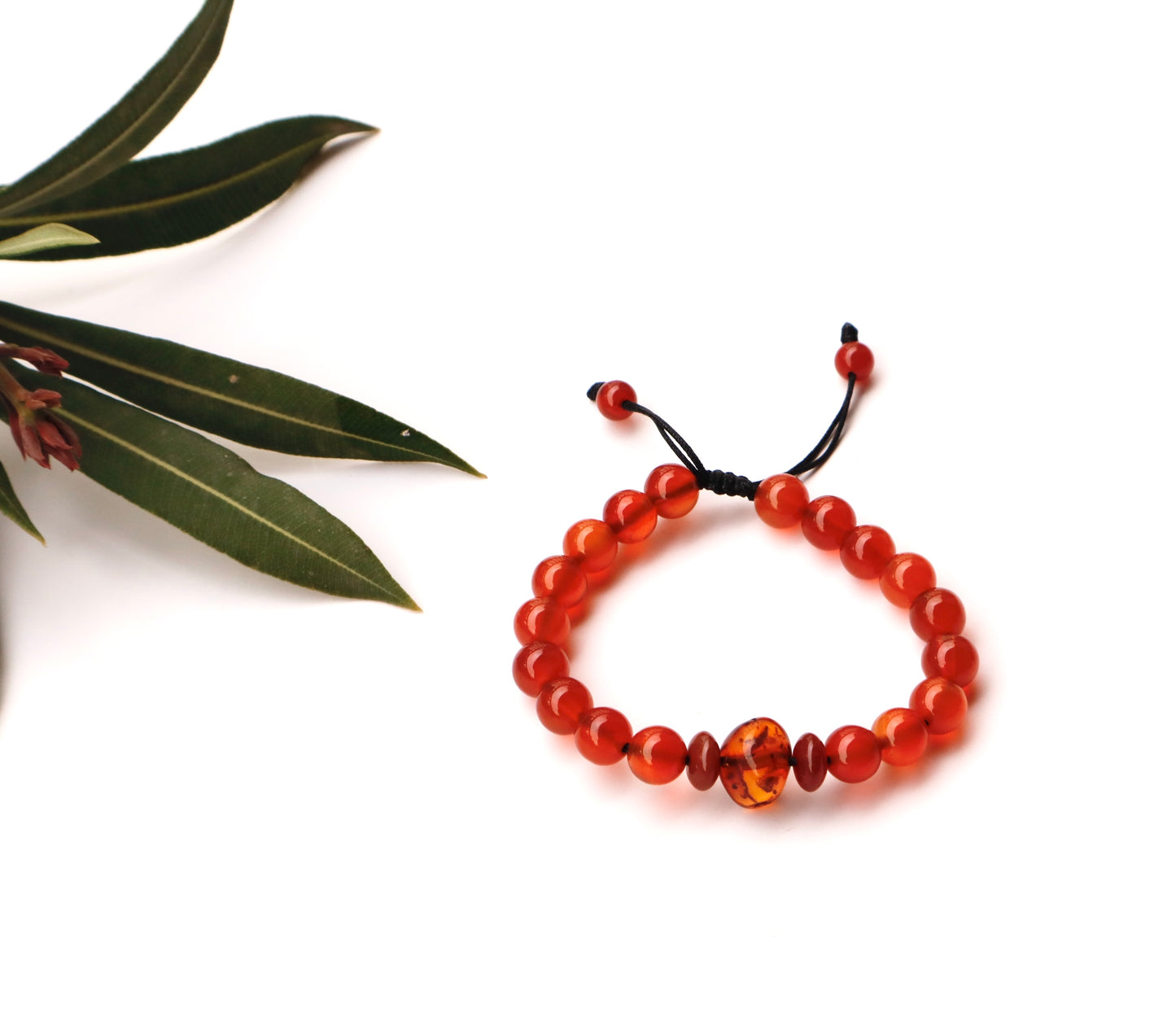Amber & Carnelian Courage & Pain Relief Bracelet