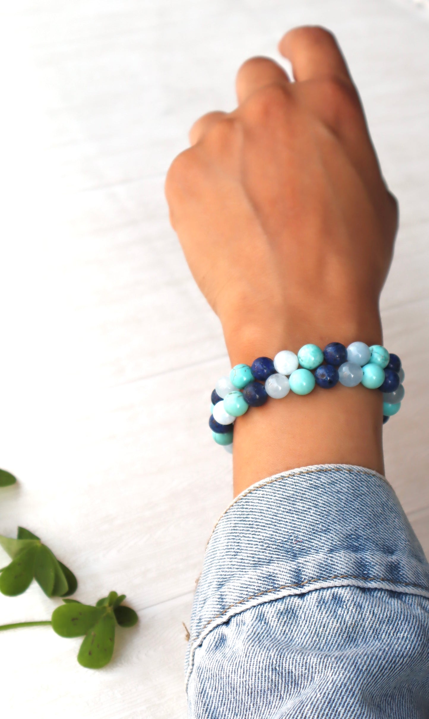 Turquoise, Aquamarine, Lapis Lazuli, & Rose Quartz Love & Serenity Bracelets