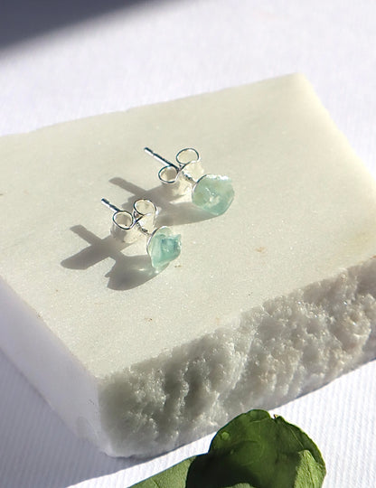 Amethyst, Aquamarine, & Rose Quartz Love, Tranquility, & Stress Relief 925 Sterlings Silver Stud Earrings