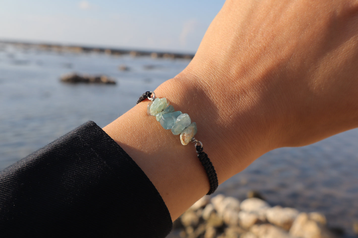 Aquamarine & Blue- Lace Agate Serenity & Harmony Bracelets