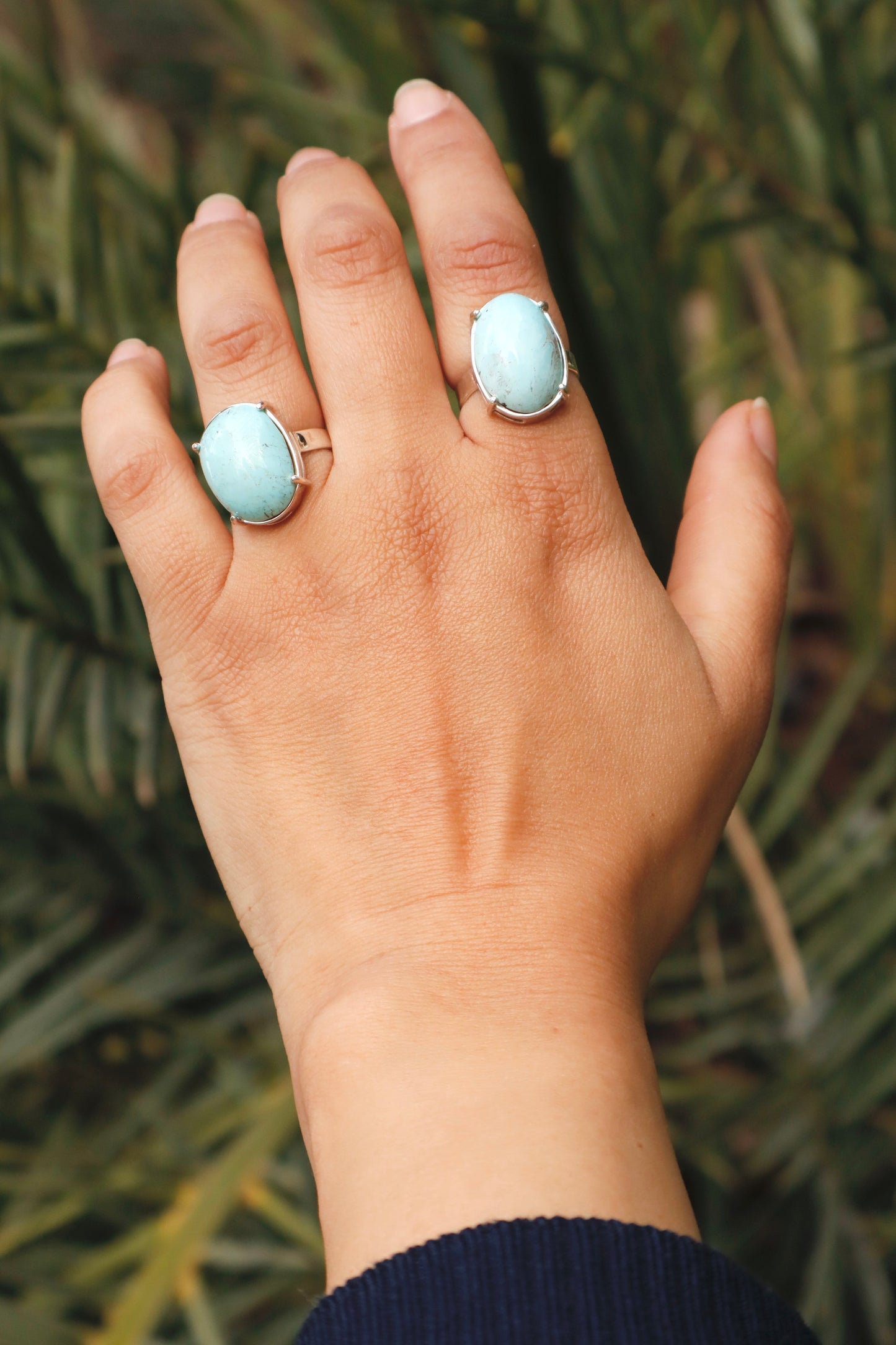 Turquoise with 925 Sterling Silver Ring for Courage & Prosperity