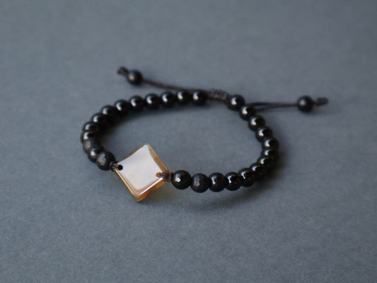 Black Onyx & Agate Tension Relief & Physical Strength Bracelet