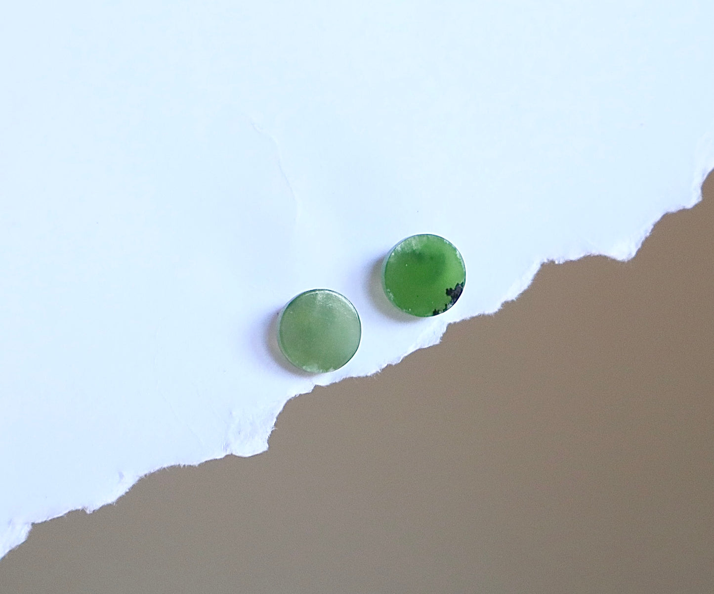 Jade Fertility & Stability 925 Sterling Silver Stud Earrings