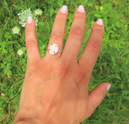 Rose Quartz Love & Passion 925 Stering Silver Rings