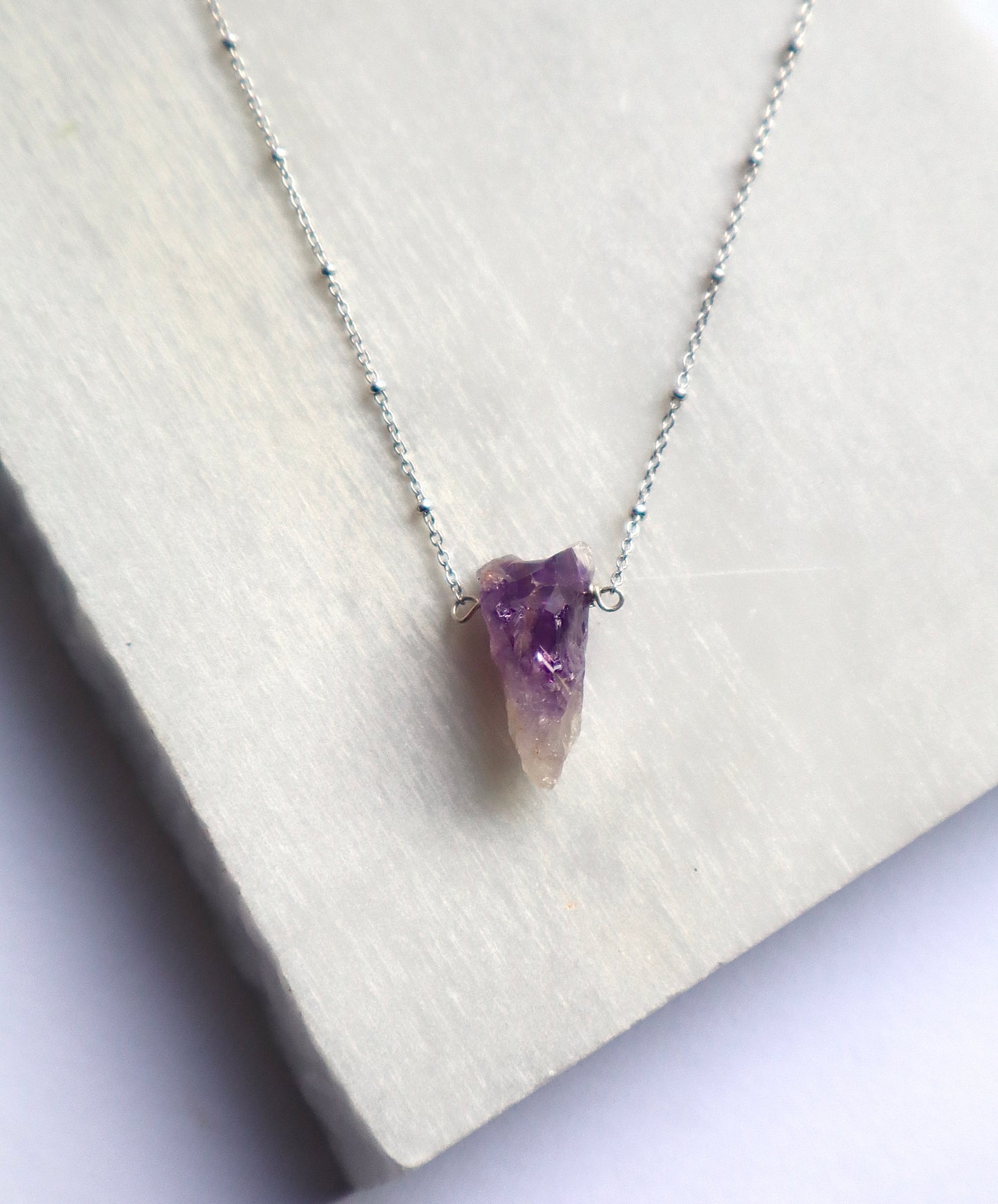 Aquamarine, Amethyst, & Rose Quartz with 925 Sterling Silver Necklaces