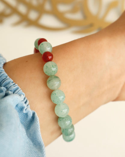 Jade & Agate/Carnelian Bracelet