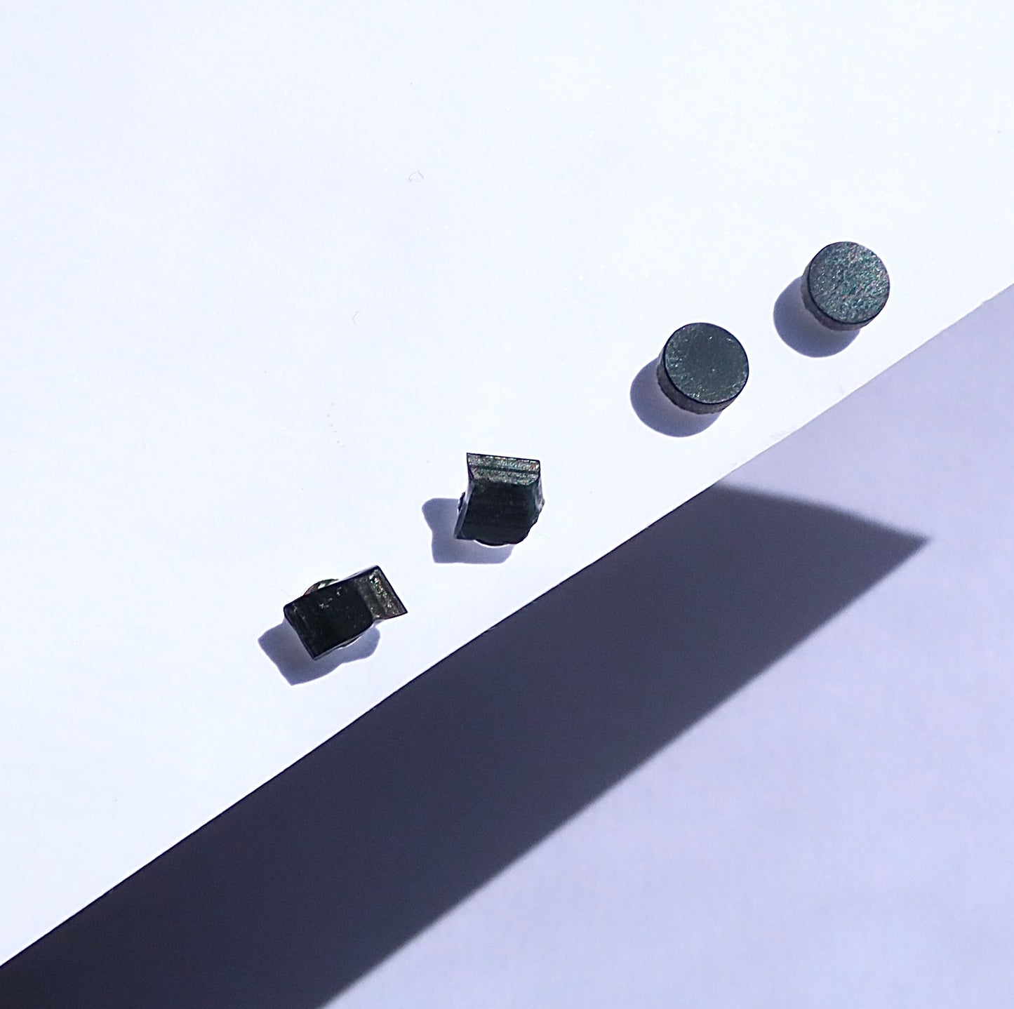 Black Tourmaline & Black Onyx Detoxification & Physical Strength 925 Sterling Silver Stud Earrings