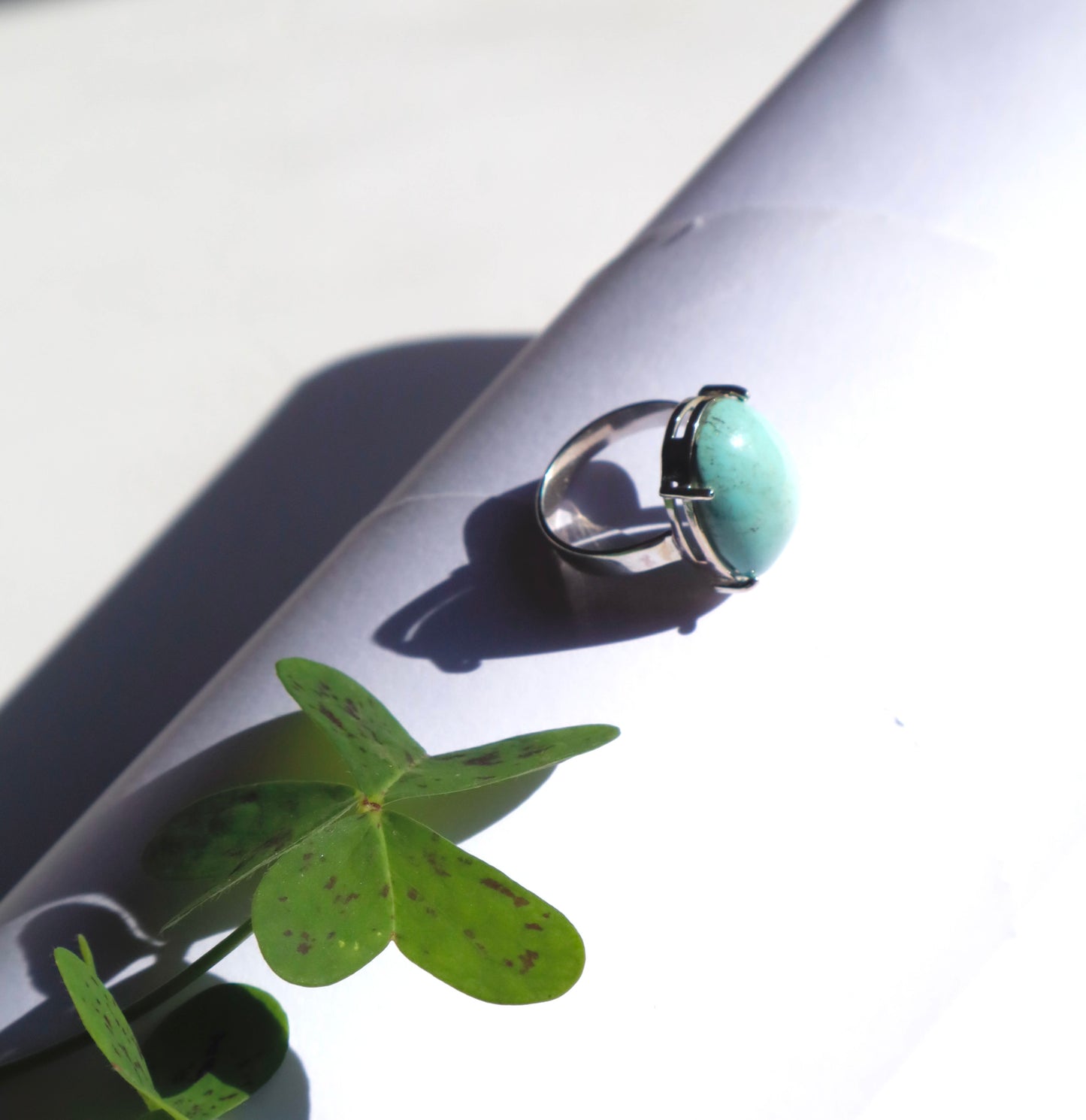 Turquoise with 925 Sterling Silver Ring for Courage & Prosperity