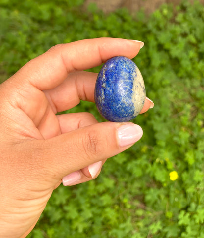 Lapiz Lazuli Home Decor, Office, MeditationOr Personal Use Egg-Shaped Stones