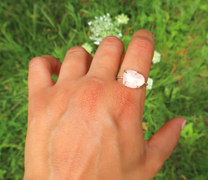 Rose Quartz Love & Passion 925 Stering Silver Rings