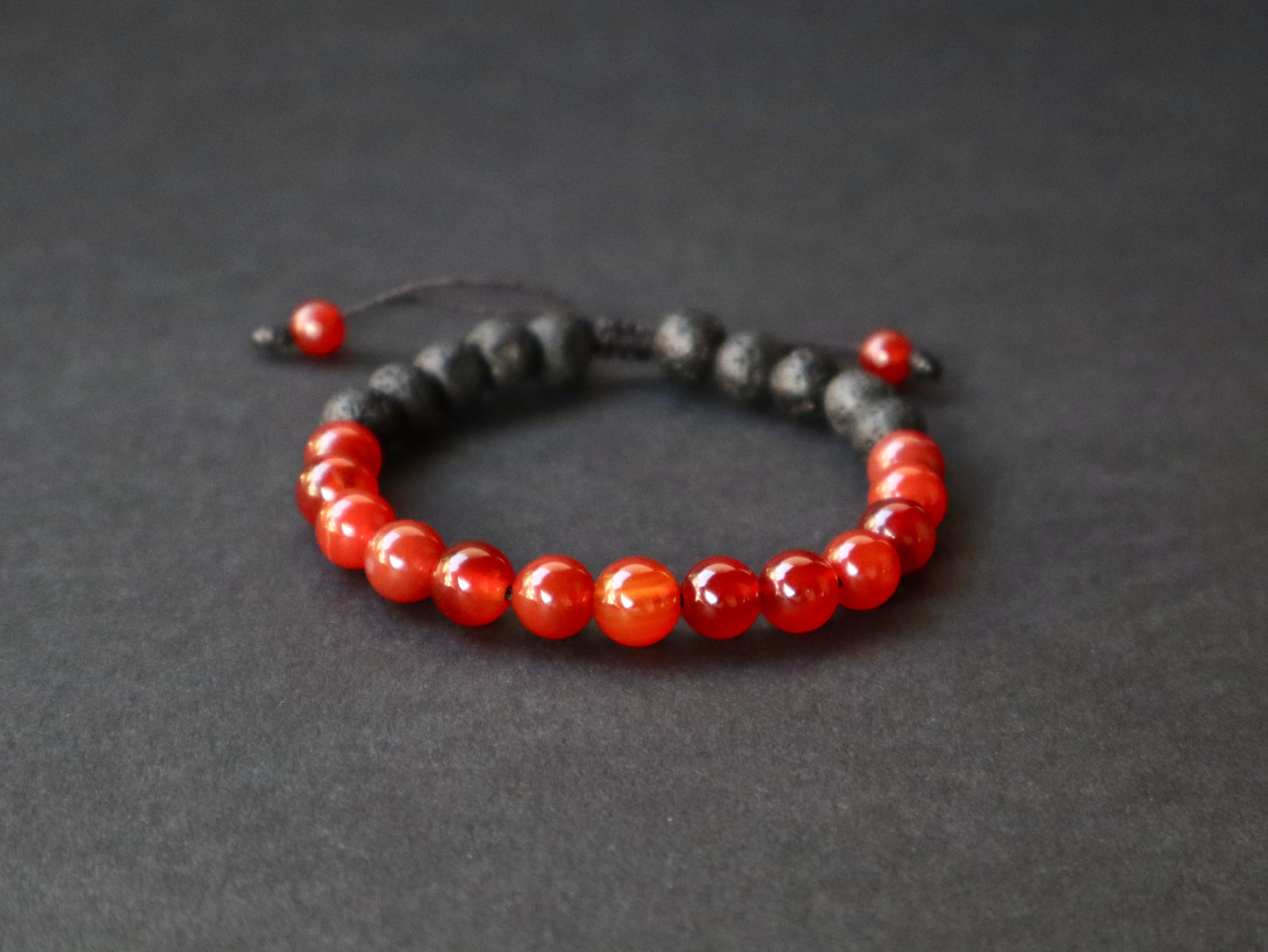 Carnelian/Agate & Lava Stones Pain Relief & Energy Boosting Unisex Bracelets