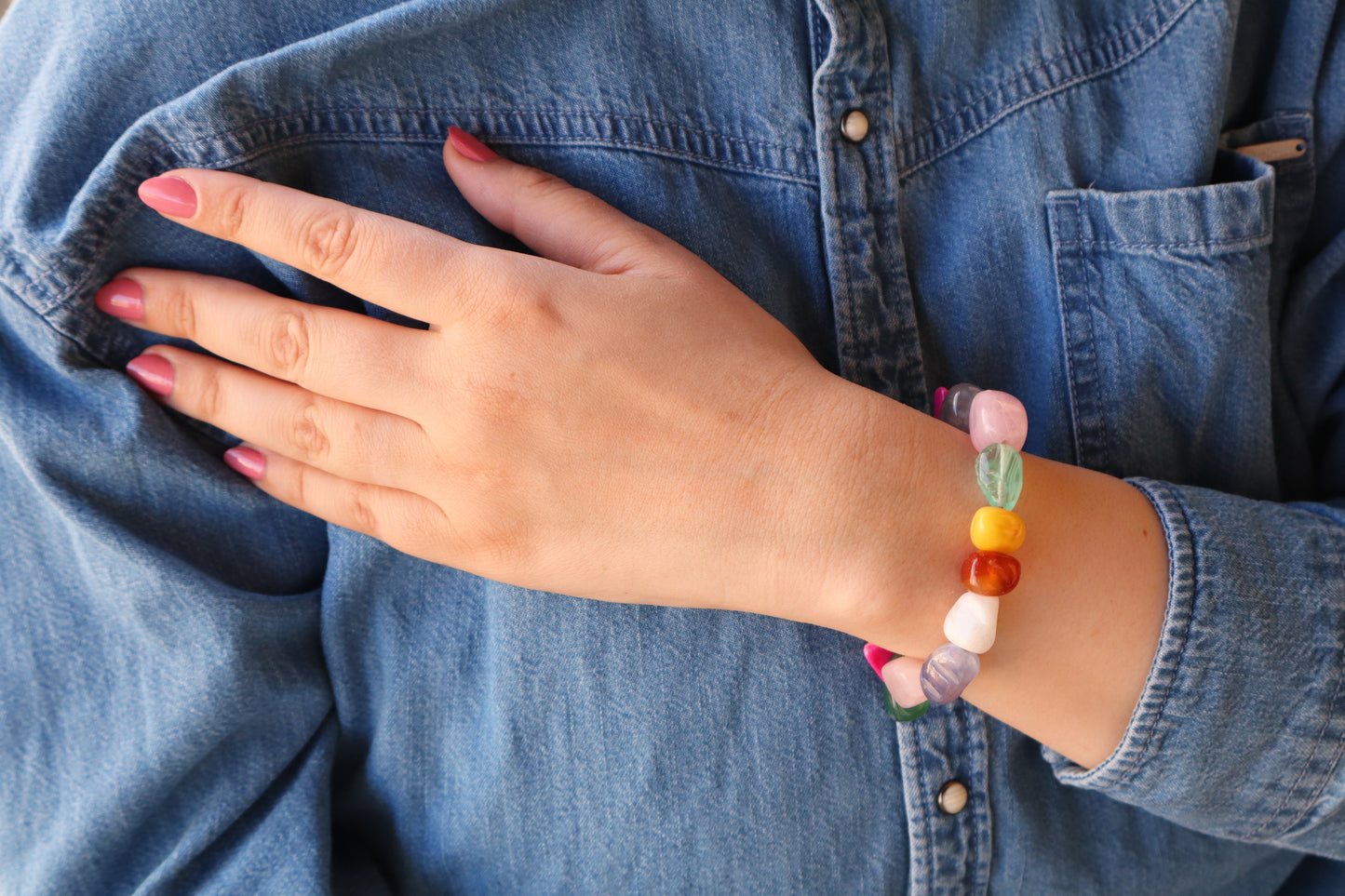 Colorful Multi-Gemstones Bracelets