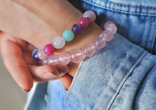 Rose Quartz & Mixed Stones Emotional Healing & Relief Set