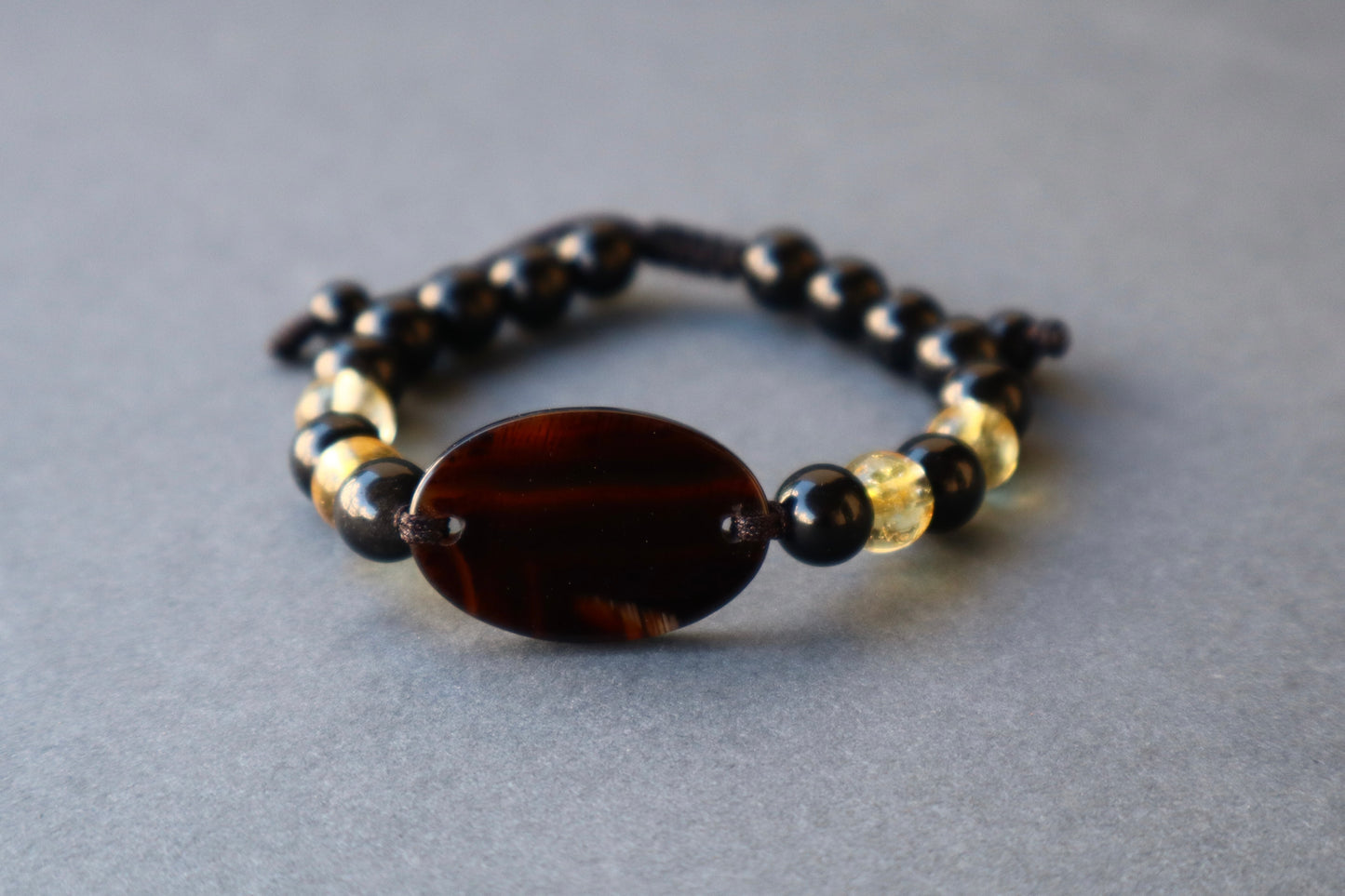 Citrine & Black Onyx Confidence & Wealth Bracelet