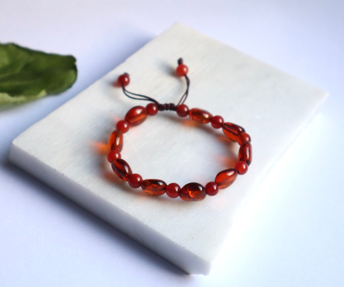 Russian Amber & Carnelian Body Pain Relief & Positivity Bracelet