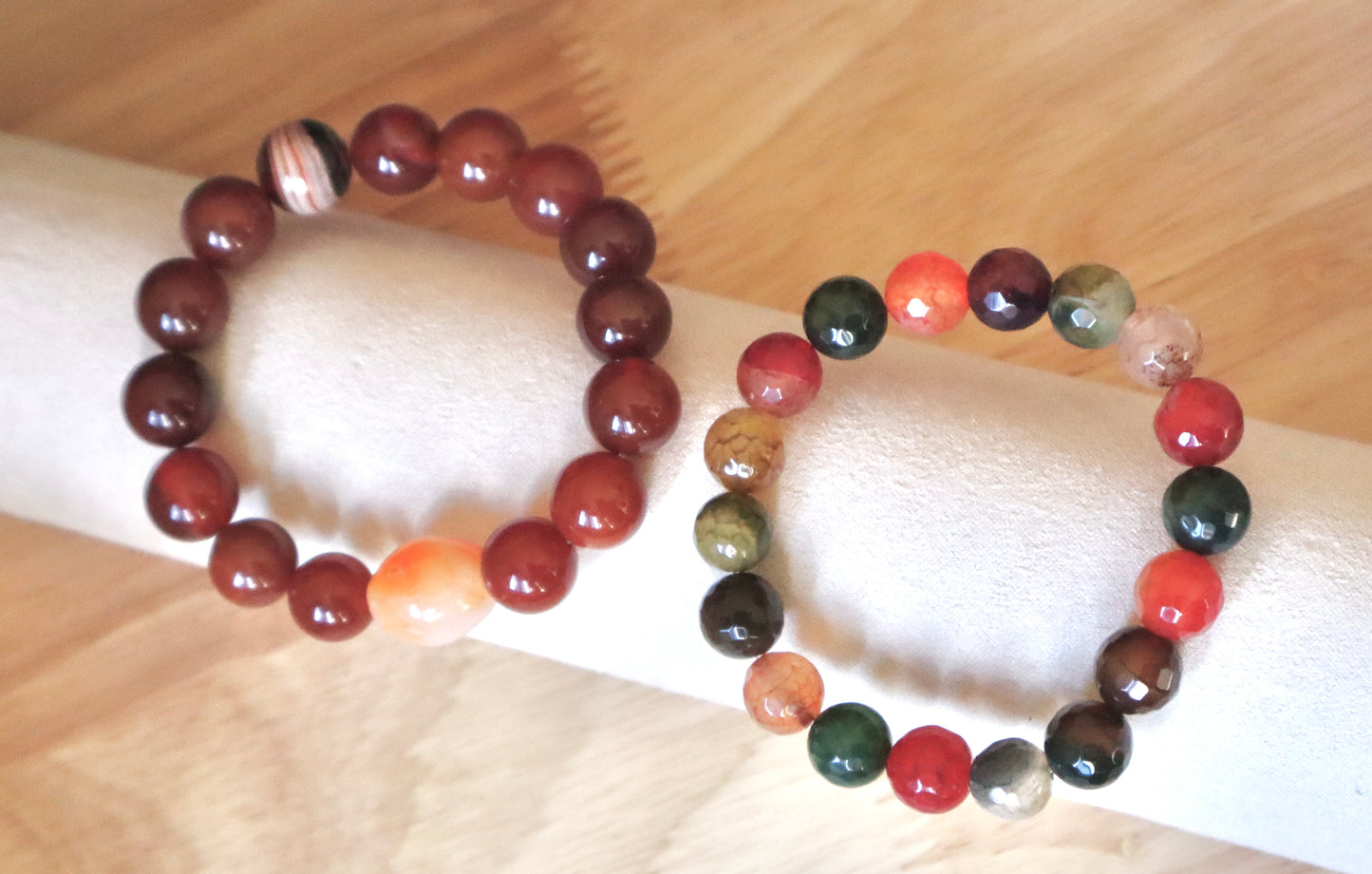 Colorful Agate & Carnelian Courage & Vitality Set