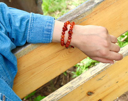 Amber & Carnelian Courage & Pain Relief Bracelet