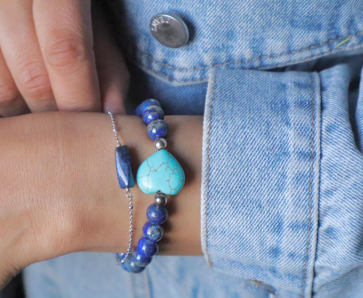 Lapis Lazuli & Turquoise with Sterling Silver Confidence & Tranquility Set