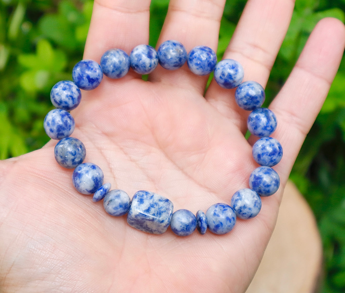 Malachite, Lapis Lazuli, & Sodalite Stacked Set of Bracelets