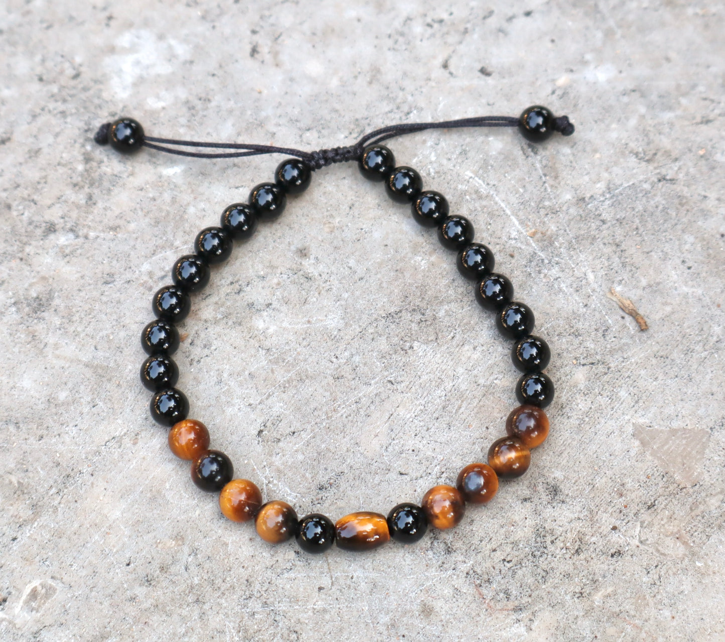 Tiger’s Eye & Black Onyx Minimalist Protection & Power Bracelet