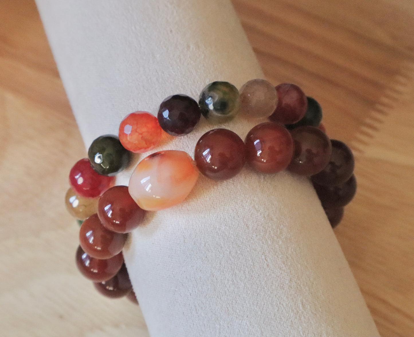 Colorful Agate & Carnelian Courage & Vitality Set