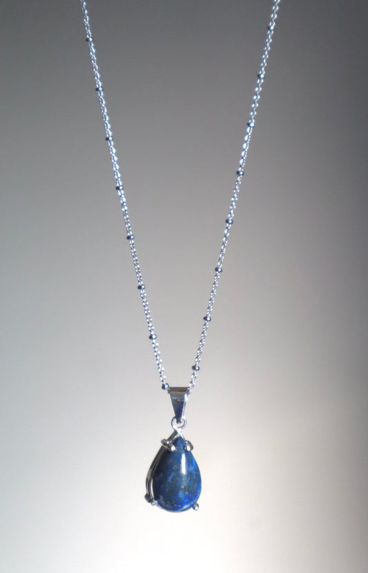 Lapis Lazuli Tension Relief 925 Sterling Silver Necklace