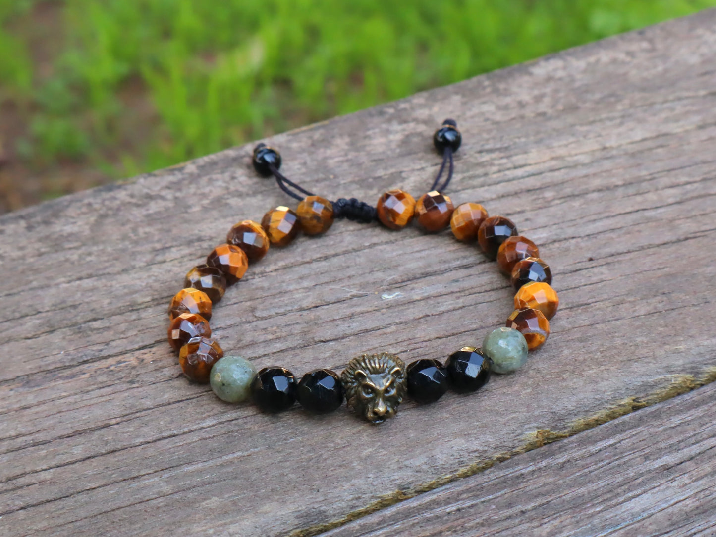 Tiger’s Eye, Labradorite, & Black Onyx Anti-Anxiety, Physical Strength, & Power Bracelet