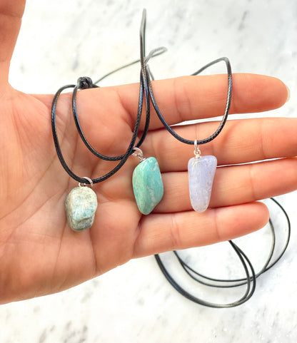 Blue-Lace Agate Better Communication& Strength Pendant