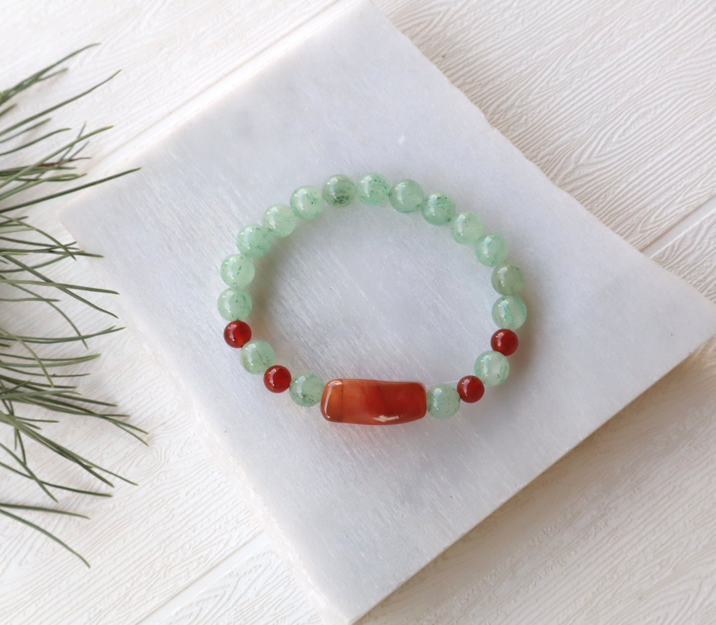 Jade & Agate/Carnelian Bracelet