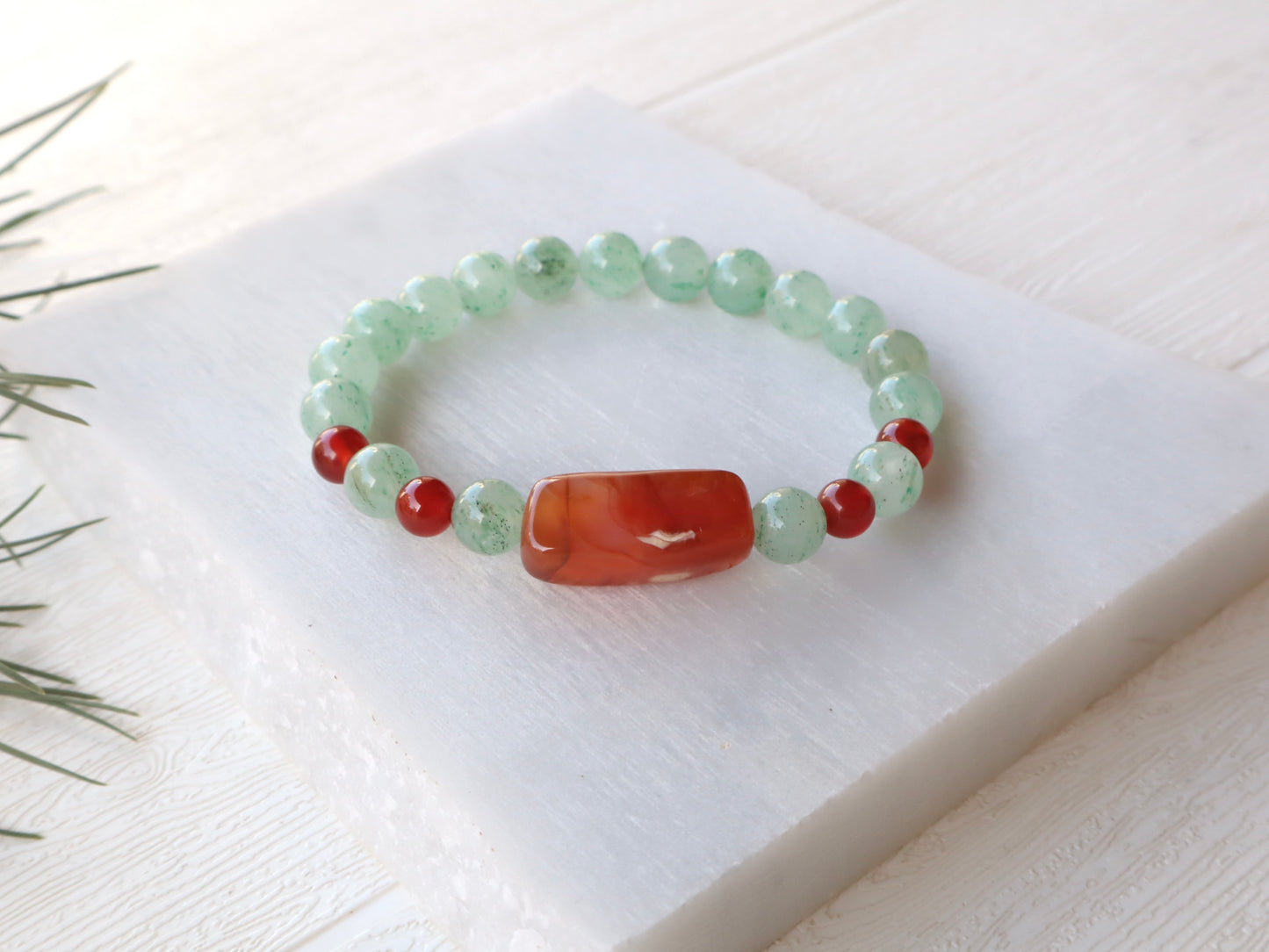 Jade & Agate/Carnelian Bracelet