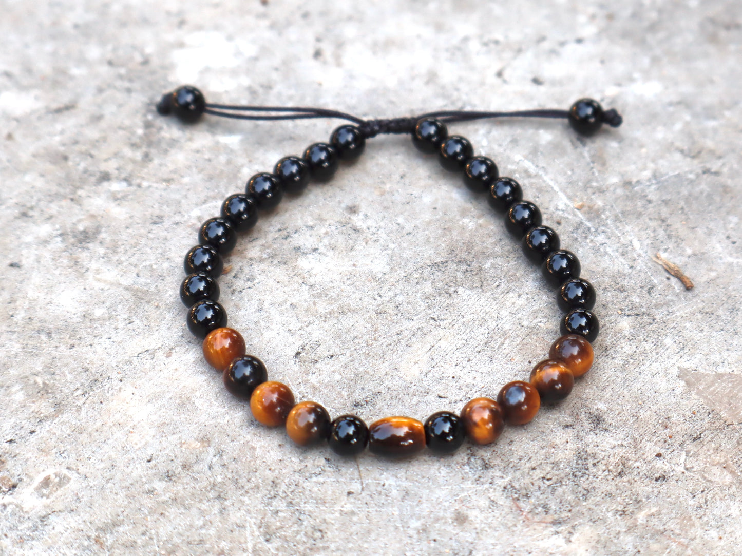 Tiger’s Eye & Black Onyx Minimalist Protection & Power Bracelet