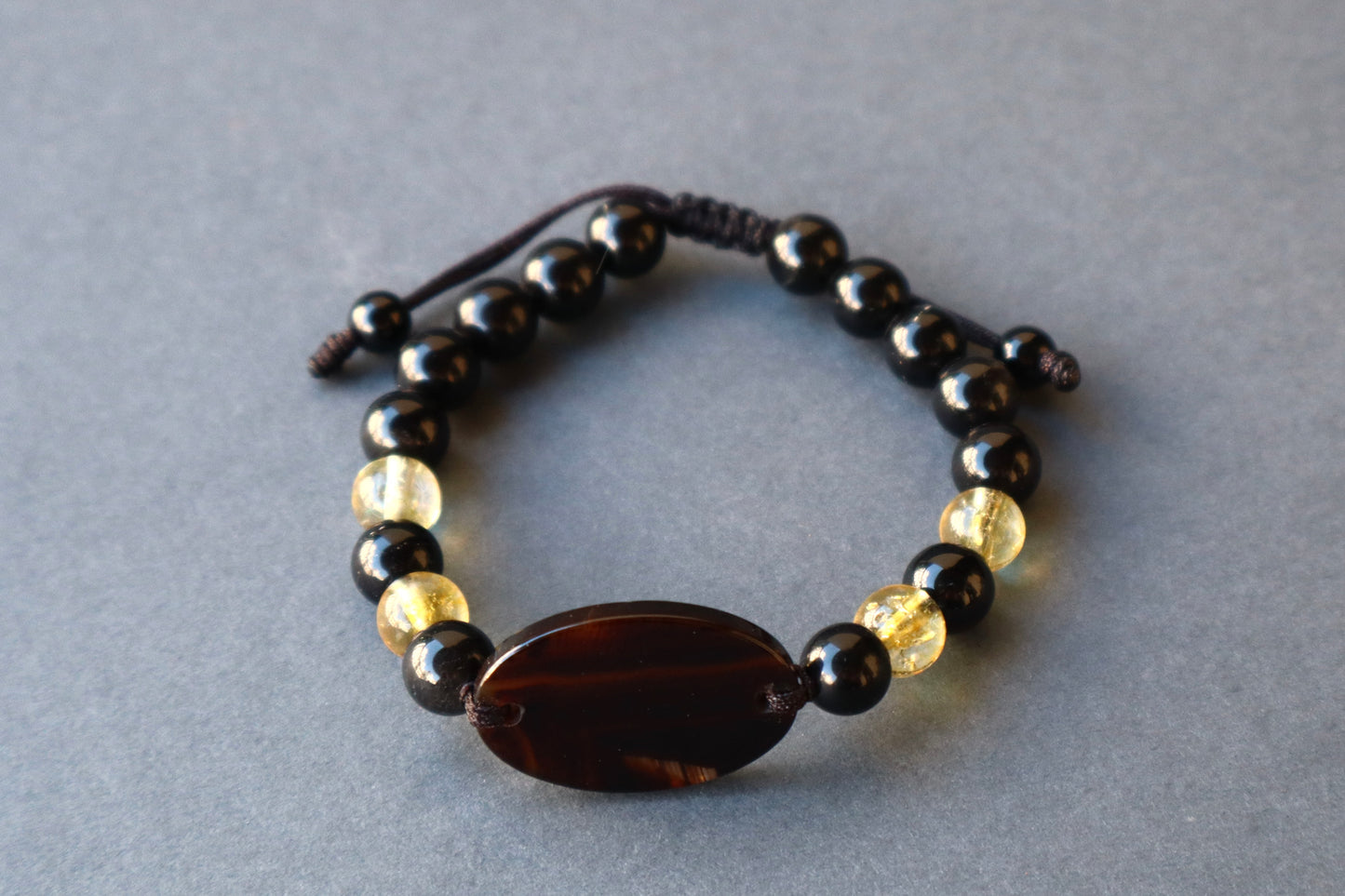 Citrine & Black Onyx Confidence & Wealth Bracelet