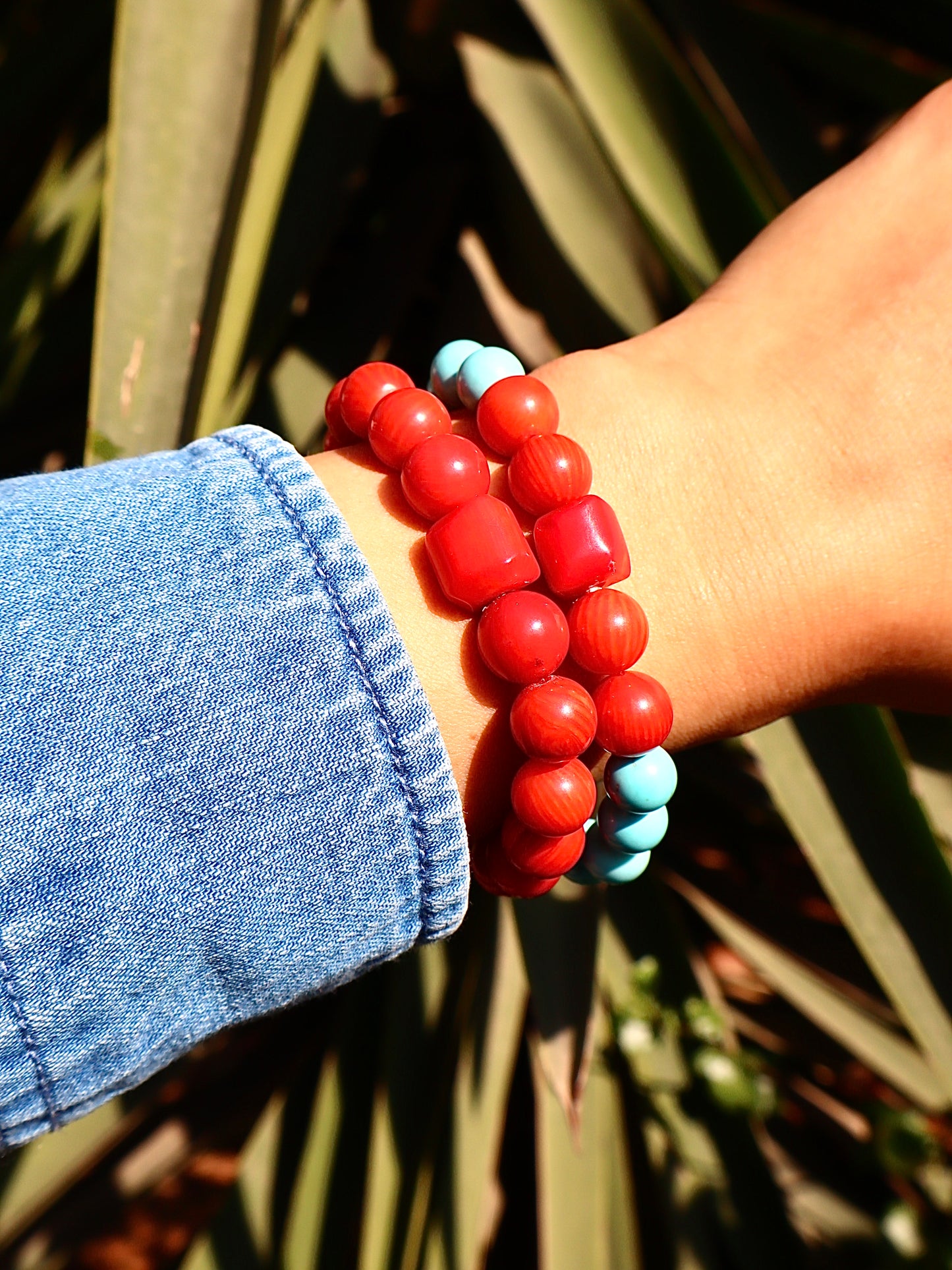 Coral & Turquoise Emotional Healing & Strength Bracelet