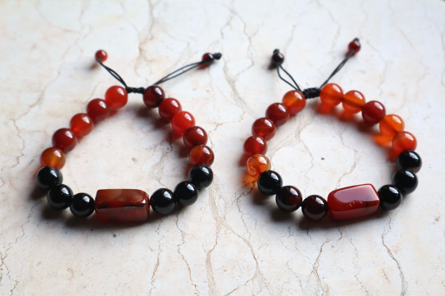 Yemeni Agate, Carnelian, & Black Onyx Courage & Physical Strength Bracelet