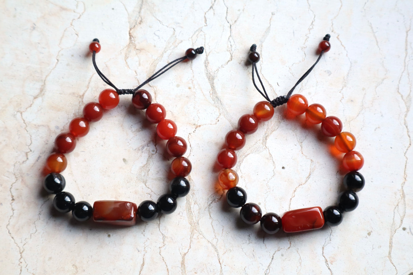 Yemeni Agate, Carnelian, & Black Onyx Courage & Physical Strength Bracelet