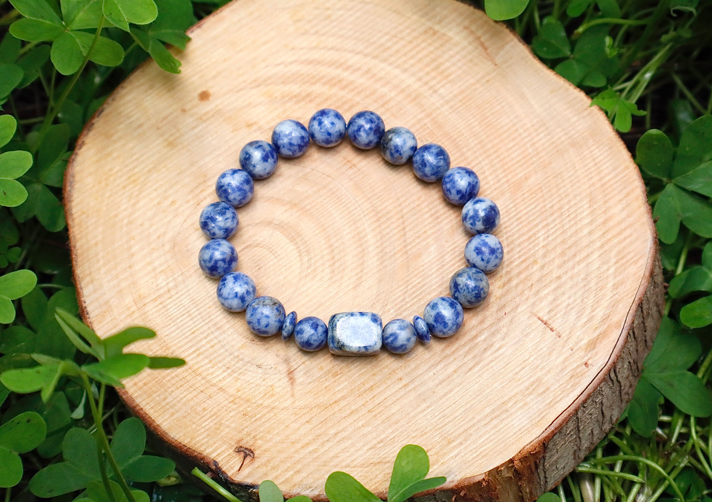 Malachite, Lapis Lazuli, & Sodalite Stacked Set of Bracelets