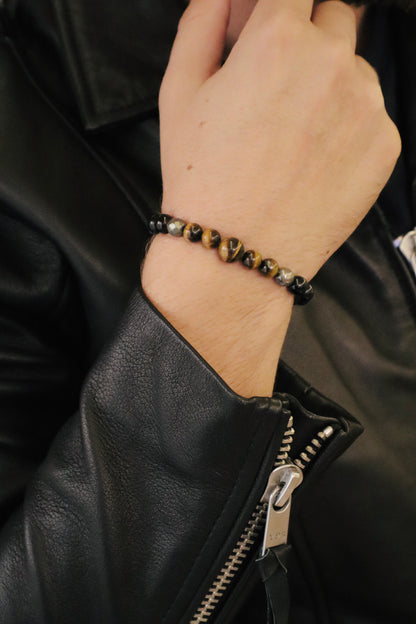 Tiger’s Eye, Pyrite, & Black Onyx Power & Abundance Bracelet