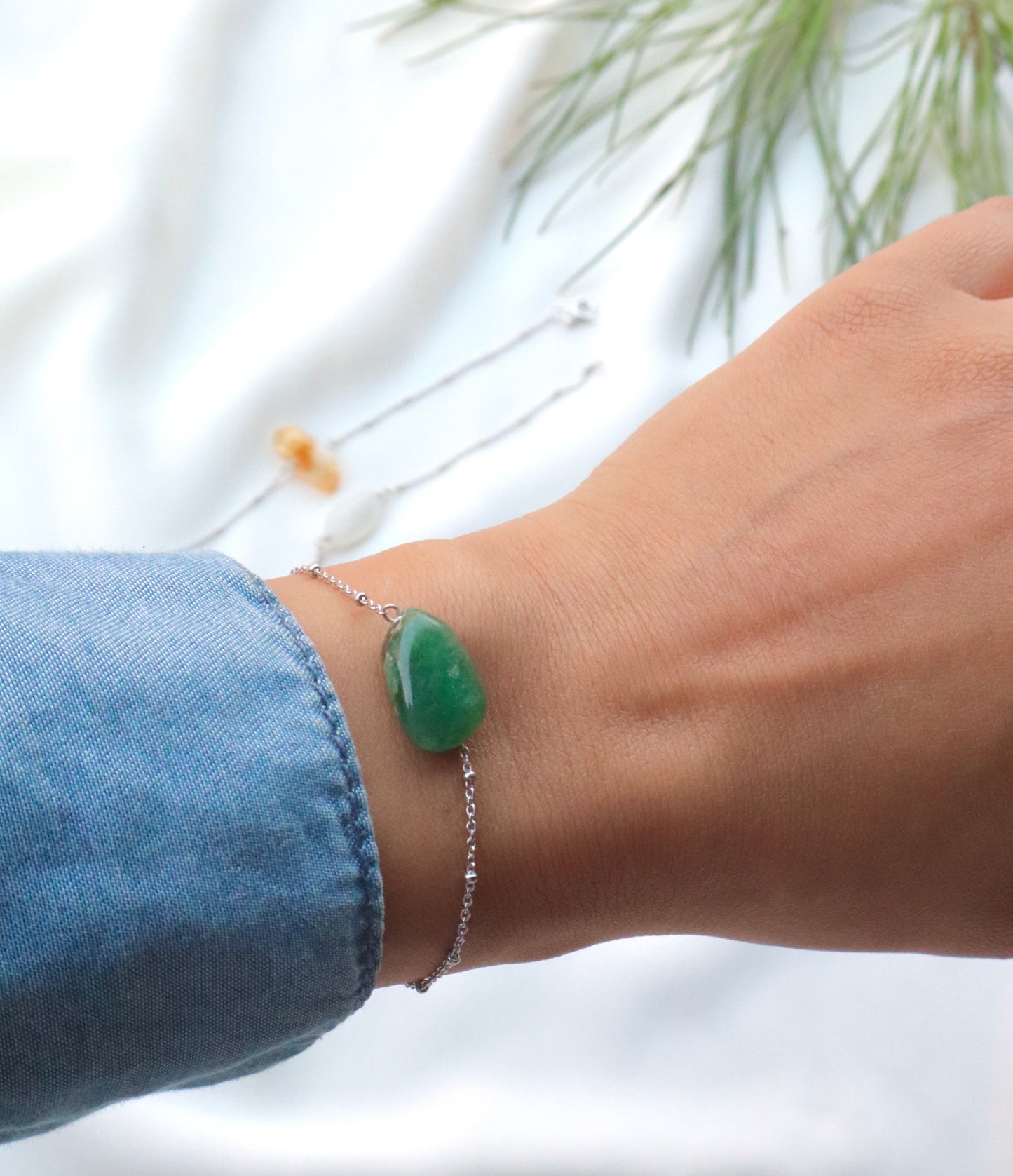 Citrine, Lapis Lazuli, & Aventurine with 925 Sterling Silver Bracelets