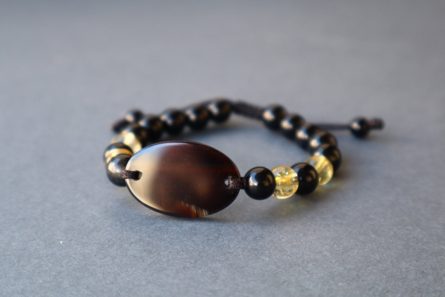 Citrine & Black Onyx Confidence & Wealth Bracelet