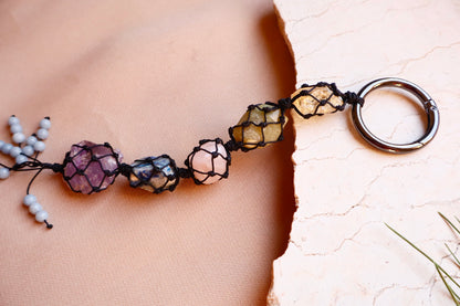 Multi-Gemstones Positive Ride Car Mirror Charm