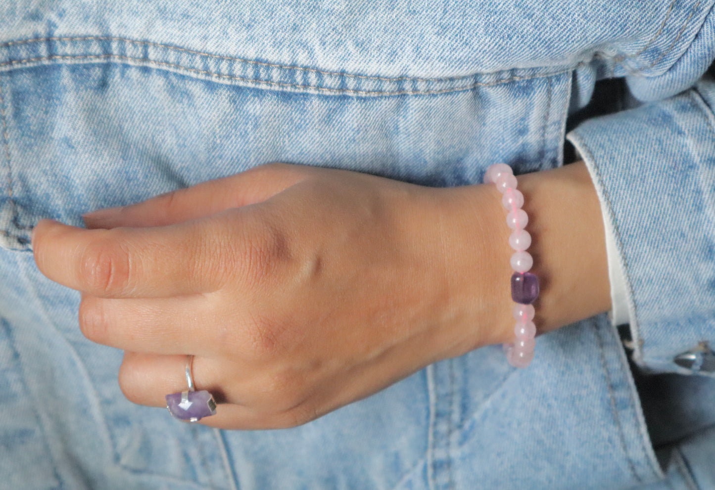 Amethyst, Rose Quartz, & Aquamarine Basic Love & Anxiety Relief Set