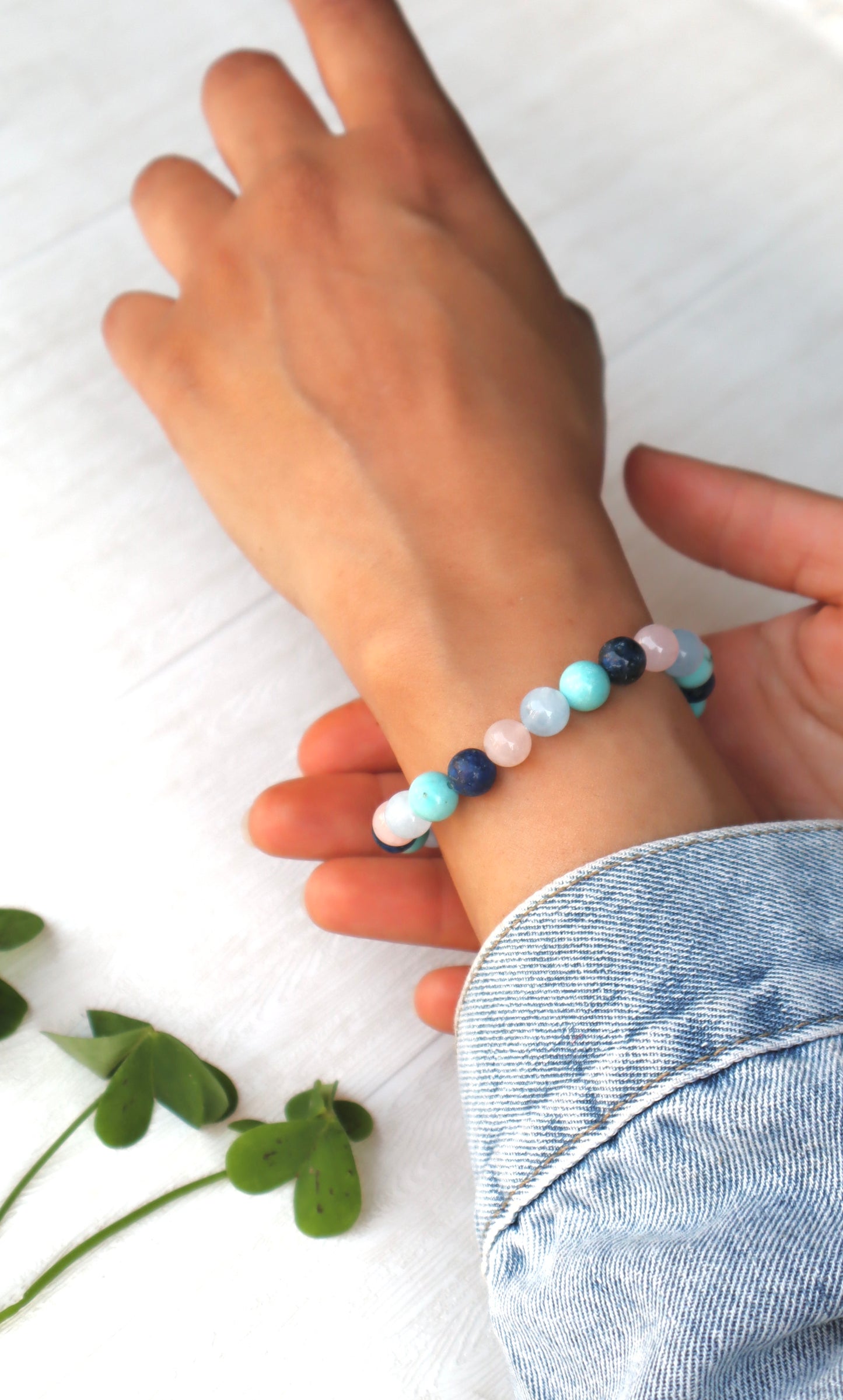 Turquoise, Aquamarine, Lapis Lazuli, & Rose Quartz Love & Serenity Bracelets