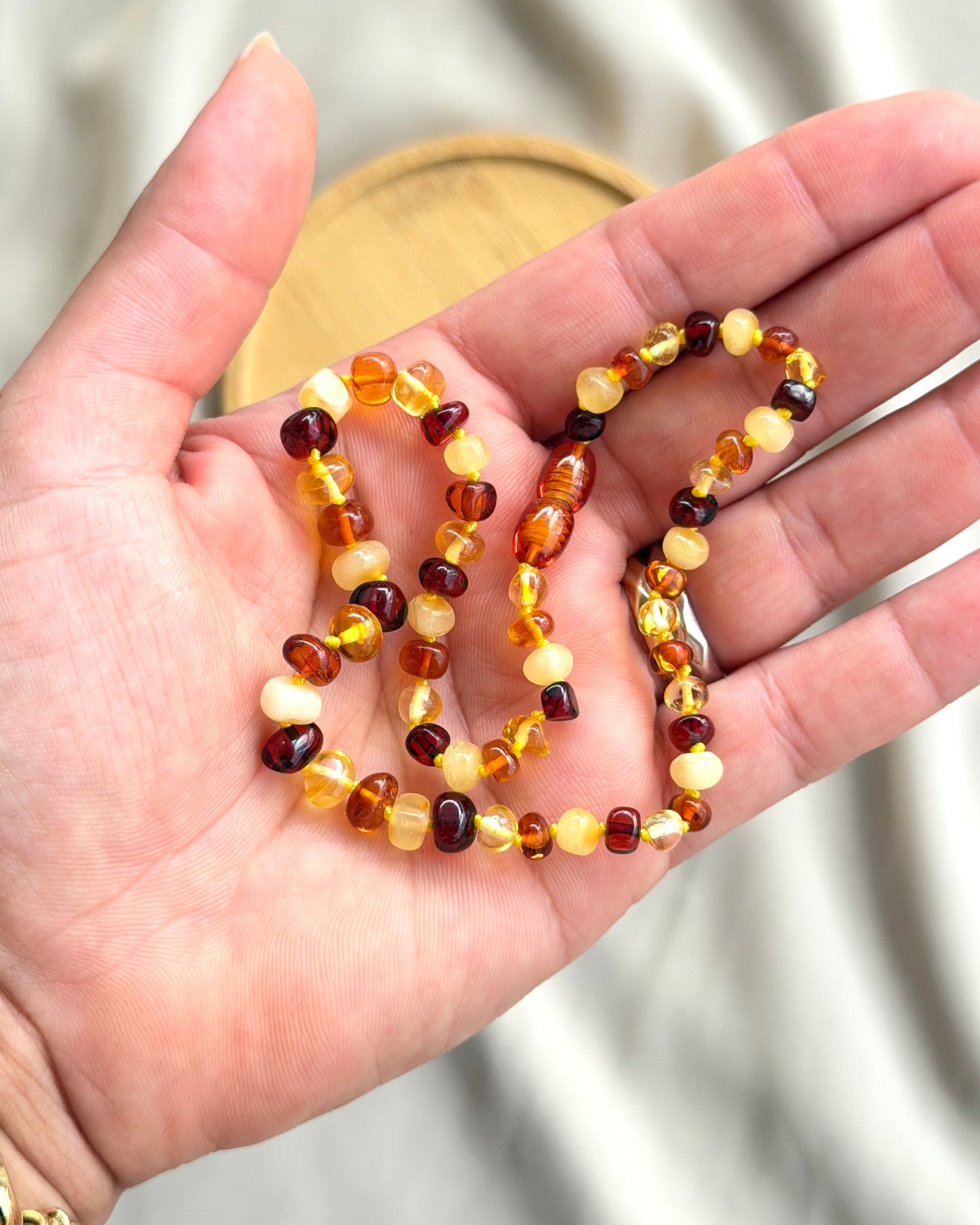 Natural Baltic Amber Baby Teething & Pain Relief Necklace
